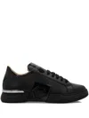 Philipp Plein Man Sneakers Black Size 11 Soft Leather In Black