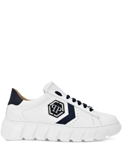 Philipp Plein Hexagon Low-top Sneakers In White