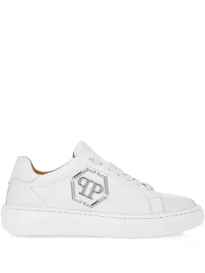 Philipp Plein Hexagon Low-top Sneakers In White
