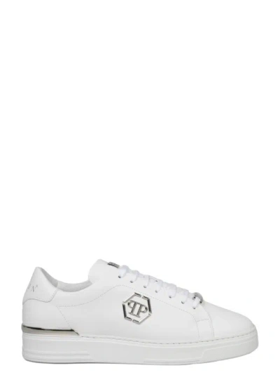 Philipp Plein Hexagon Low Top Sneakers In White