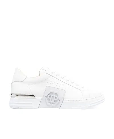Philipp Plein Hexagon Low-top Sneakers In Weiss