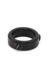Philipp Plein Hexagon Matte-finish Ring In Grey