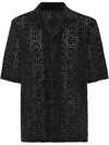 Philipp Plein Hexagon-patterned Short-sleeve Shirt In Black
