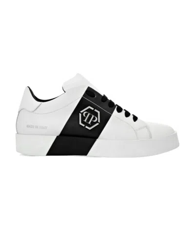 Philipp Plein Hexagon-plaque Low-top Sneakers In White