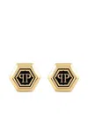 Philipp Plein Hexagon-pp Cufflinks In Gold