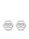 Philipp Plein Hexagon-pp Cufflinks In Silber