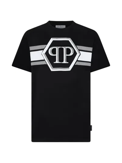 Philipp Plein Hexagon-print T-shirt In Black