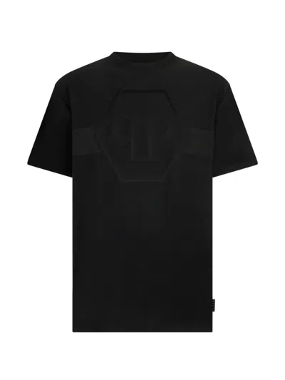 Philipp Plein Hexagon Round-neck T-shirt In Black