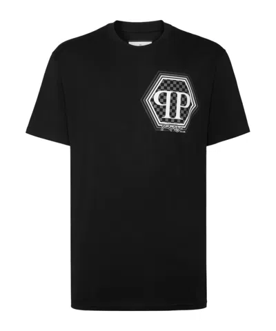PHILIPP PLEIN PHILIPP PLEIN ROUND NECK SS HEXAGON JERSEY T-SHIRT