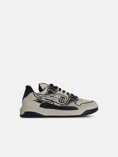 Philipp Plein 'hexagon' White Leather Sneakers
