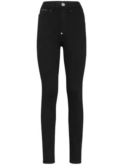 Philipp Plein High-rise Skinny Jeans In Black