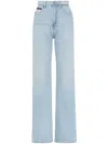 Philipp Plein High-rise Wide-leg Jeans In Blue