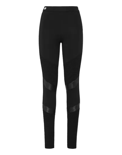 Philipp Plein High Waist Leggings In Black