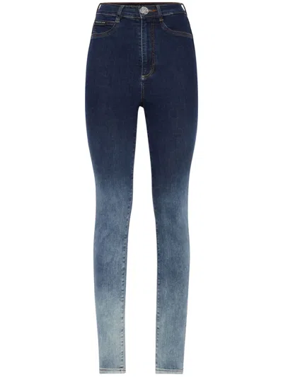 Philipp Plein High-waist Skinny Jeans In Blue