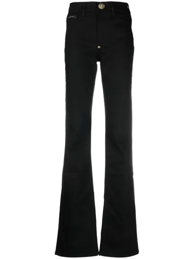 PHILIPP PLEIN HIGH-WAISTED FLARED JEANS