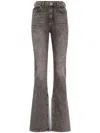 Philipp Plein High-waisted Flared Jeans In Grey