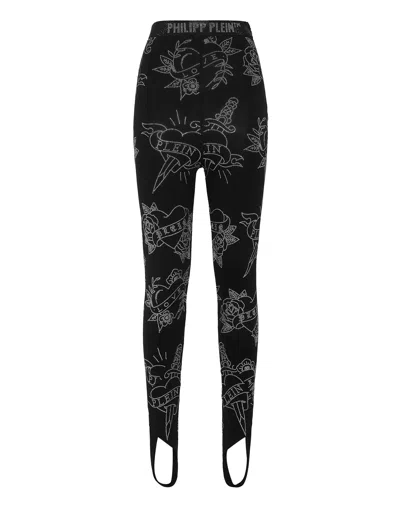 Philipp Plein High-waisted Leggings Love In Black