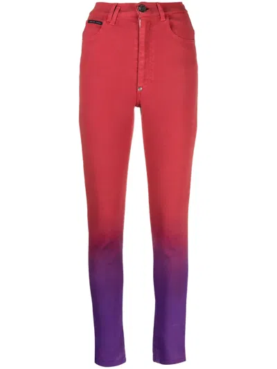 Philipp Plein Leggings Mit Hohem Bund In Red