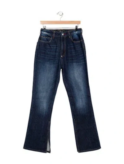 Pre-owned Philipp Plein High-rise Flared Jeans In Blue