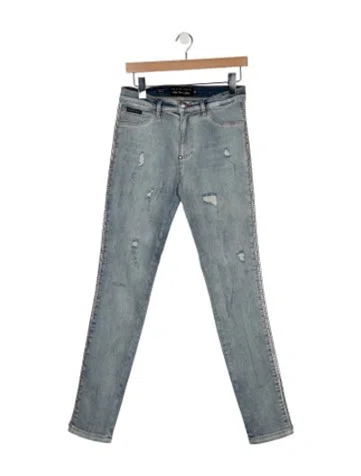 Pre-owned Philipp Plein High-rise Skinny Leg Jeans W/ Tags In Blue