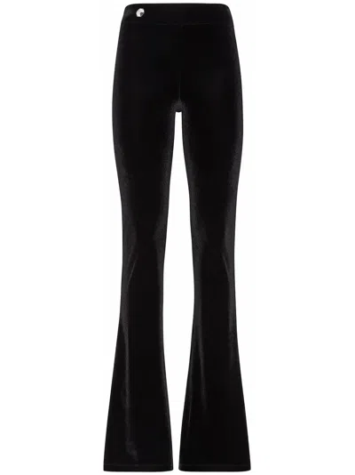 Philipp Plein High-waisted Flared Leggings In Black