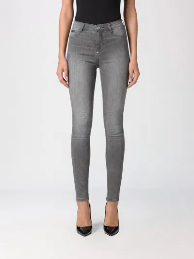 Philipp Plein High-waisted Skinny Stretch Denim Jeans In Gray