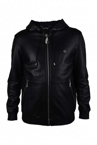 Philipp Plein Hooded Jacket In Black