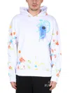 Philipp Plein Graphic Print Hoodie Multicolor Splatter