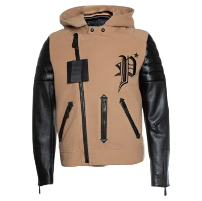 Pre-owned Philipp Plein , Hooded Wool Jacket In Brown
