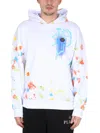 Philipp Plein Graphic Print Hoodie Multicolor Splatter