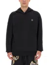 Philipp Plein Graphic Print Hooded Oversize Sweater In Black