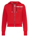 Philipp Plein Crystal-fringe Hoodie In Red