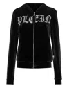 Philipp Plein Hoodie Sweatjacket Gothic Plein In Black