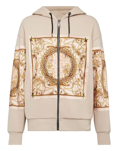 Philipp Plein Hoodie Sweatjacket New Baroque In Gold