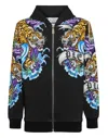 Philipp Plein Tattoo-print Satin Bomber Jacket In Black