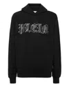 Philipp Plein Gothic Plein-print Hoodie In Black