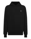 Philipp Plein Graphic Print Hooded Oversize Sweater In Black