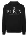 Philipp Plein Logo-print Pullover Hoodie In Black