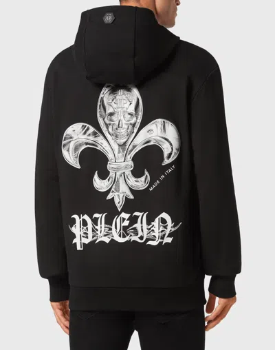 Philipp Plein Hoodie Sweatshirt Chrome In Black