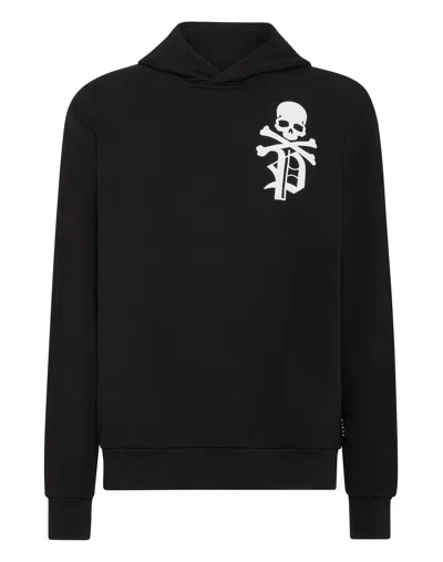 Philipp Plein Hoodie Sweatshirt Gothic Plein In Black