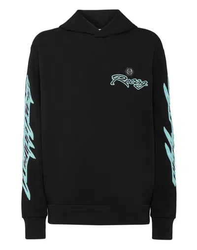 Philipp Plein Hoodie Sweatshirt Ls Racing Club In Multi