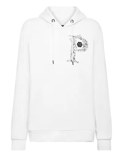 Philipp Plein Hoodie Sweatshirt Money In White
