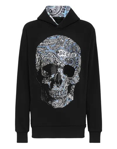 Philipp Plein Hoodie Sweatshirt Paisley Strass In Multi