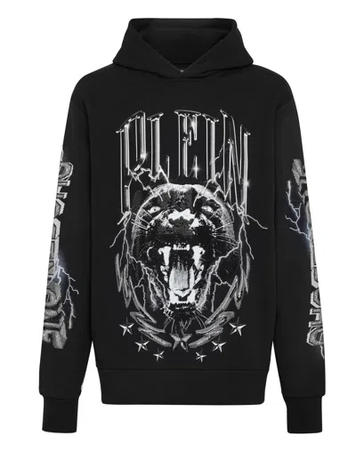 Philipp Plein Lion Circus Logo-embroidered Hoodie In Multi