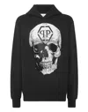 Philipp Plein Hoodie Sweatshirt Skull With Crystals In Multi