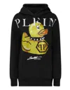 Philipp Plein Hoodie Sweatshirt Stones Pp Duck In Black