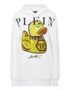 Philipp Plein Hoodie Sweatshirt Stones Pp Duck In White