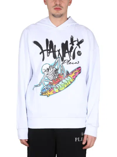 Philipp Plein Hoodie With Hooded Neckline And Front Logo In Black