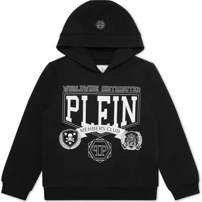 Philipp Plein Kids'  Hoody Sweatshirt Ls College Boy In Black
