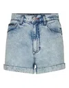 Philipp Plein Logo-waistband Denim Shorts In Multi